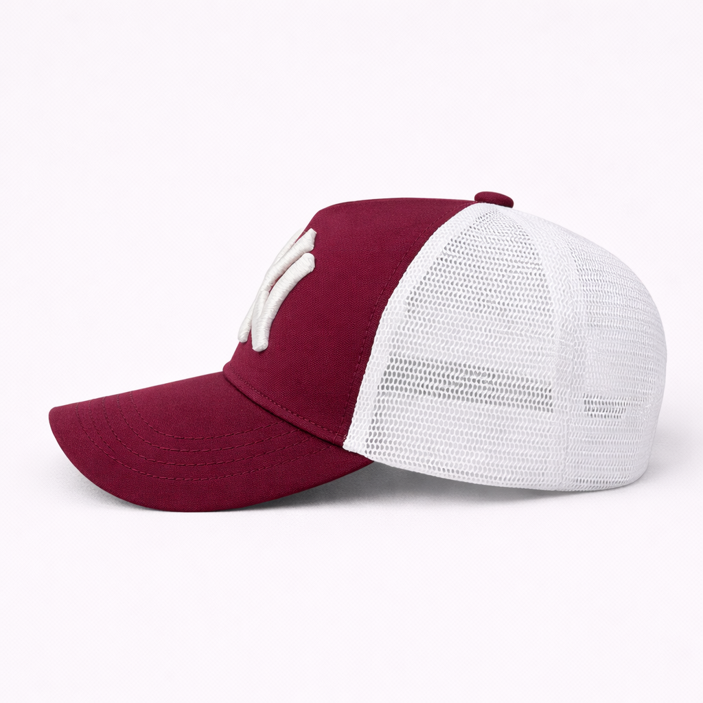 Pro Fit Snapback Trucker Hat Maroon